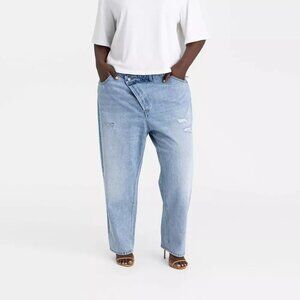 KBB by Kahlana The Dylan Jean Mid Rise Tapered Leg Light Wash Jeans - Size 17